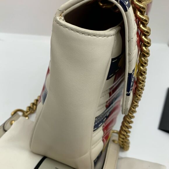 GUCCI TROMPE L'OEIL 'GG' MARMONT SHOULDER BAG - Picture 8 of 16